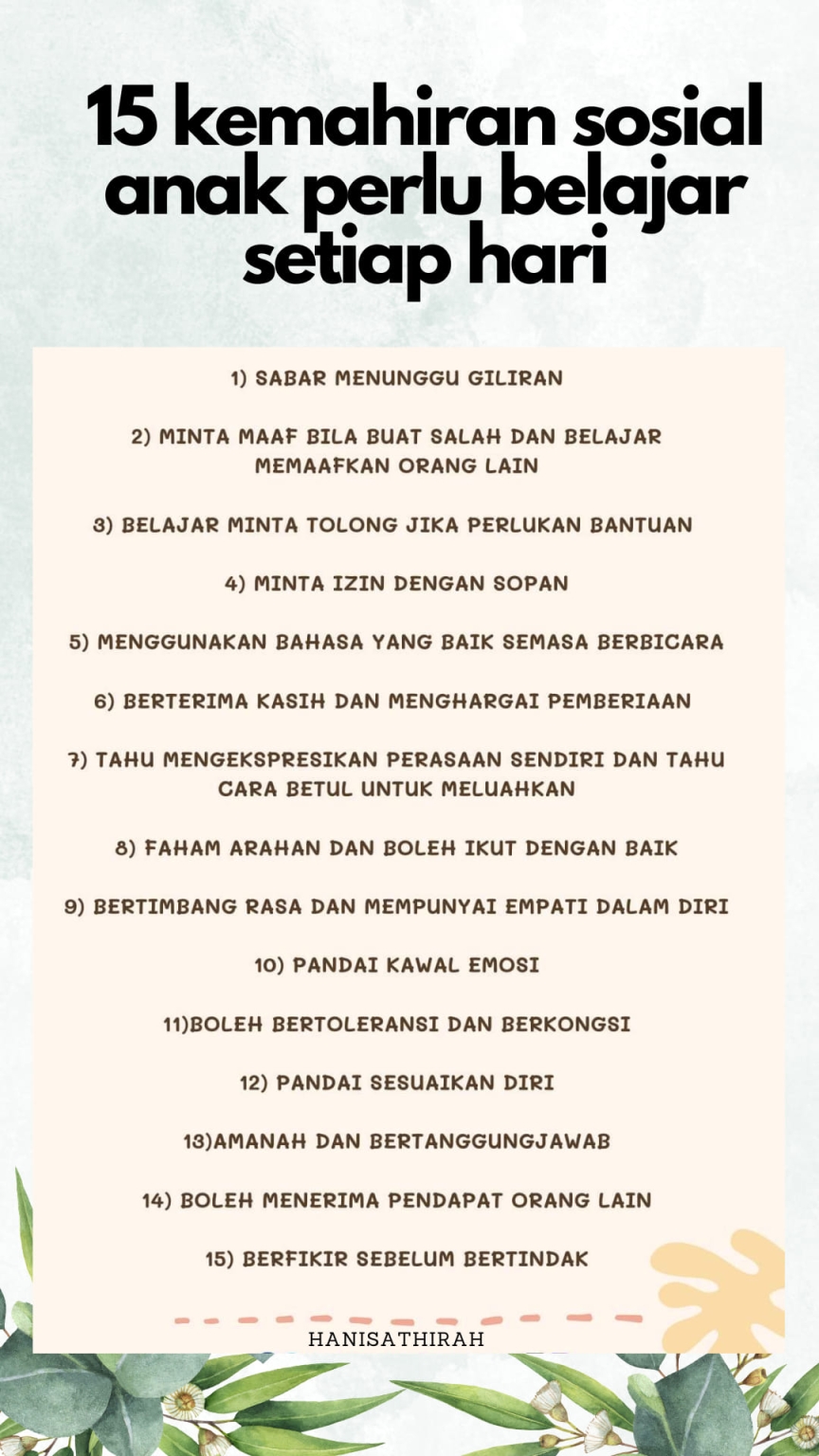 15 Kemahiran Sosial Anak Perlu Belajar - Home School Hanis